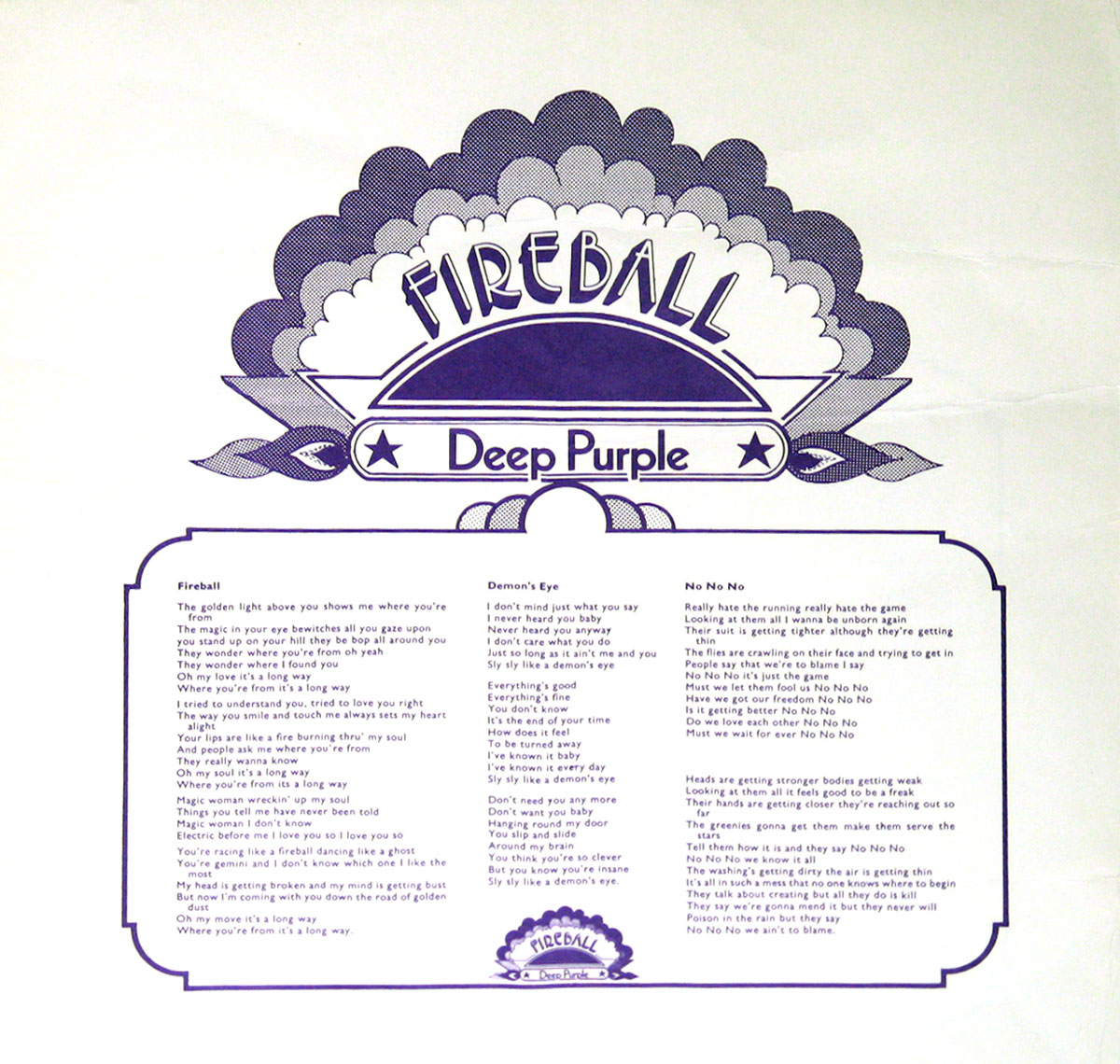 High Resolution #4 Photo DEEP PURPLE Fireball USA 